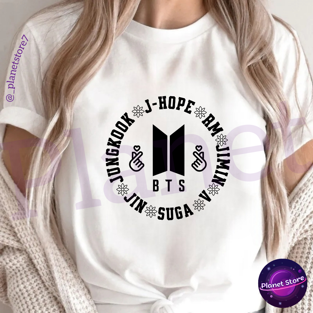 CAMISETA BTS 100% ALGODÓN