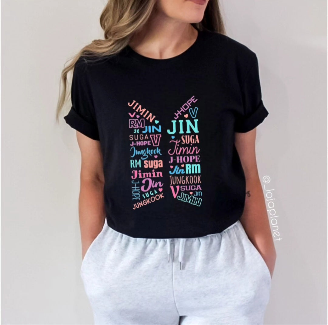 CAMISETA BTS 100% ALGODÓN