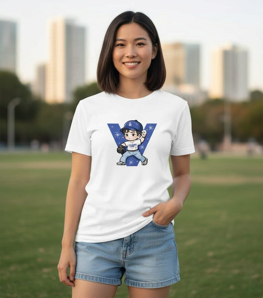 CAMISETA DE LOS DODGERS 100% ALGODÓN (blanca y negra) 