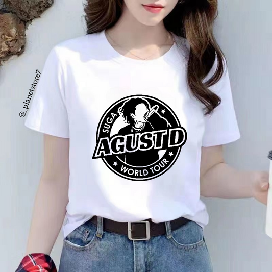 CAMISETA SUGA D'DAY AGUST D 100% ALGODÓN (blanco y negro) 