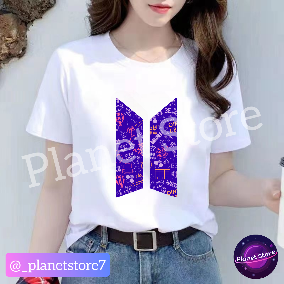 CAMISETA BTS 100% ALGODÓN (blanca y negra) 