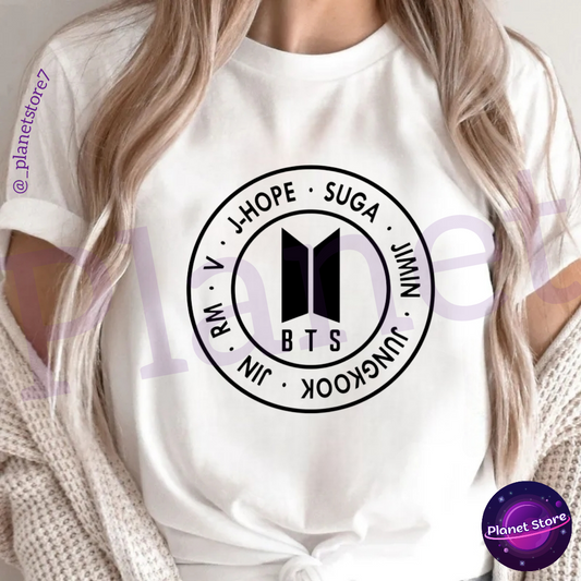CAMISETA BTS 100% ALGODÓN 