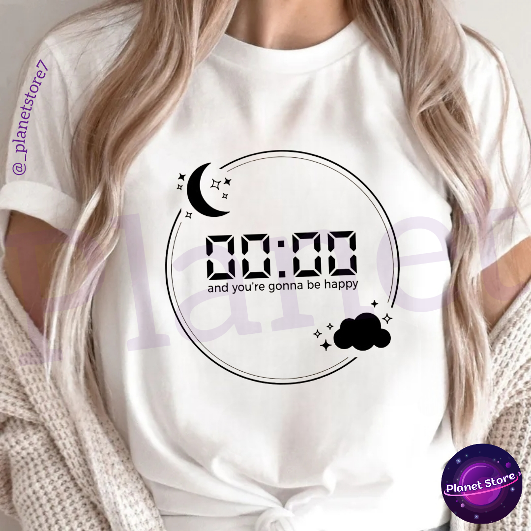 CAMISETA BTS ZERO O'CLOCK 100% ALGODÓN (blanco y negro) 