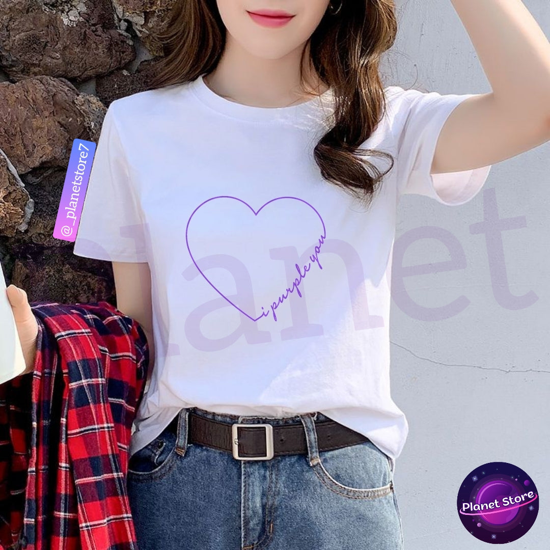 CAMISETA BTS I PURPLE YOU 100% ALGODÓN 